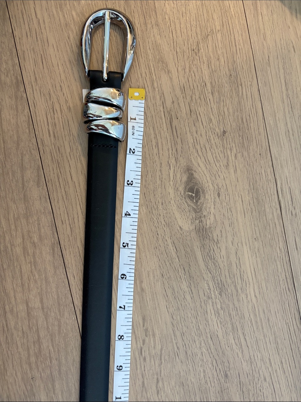 Madewell triple metal keeper silver belt